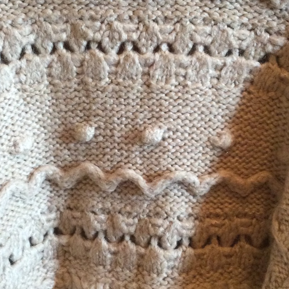 Zara Beige Chunky Knit Button-Up Cardigan - Picture 6 of 6